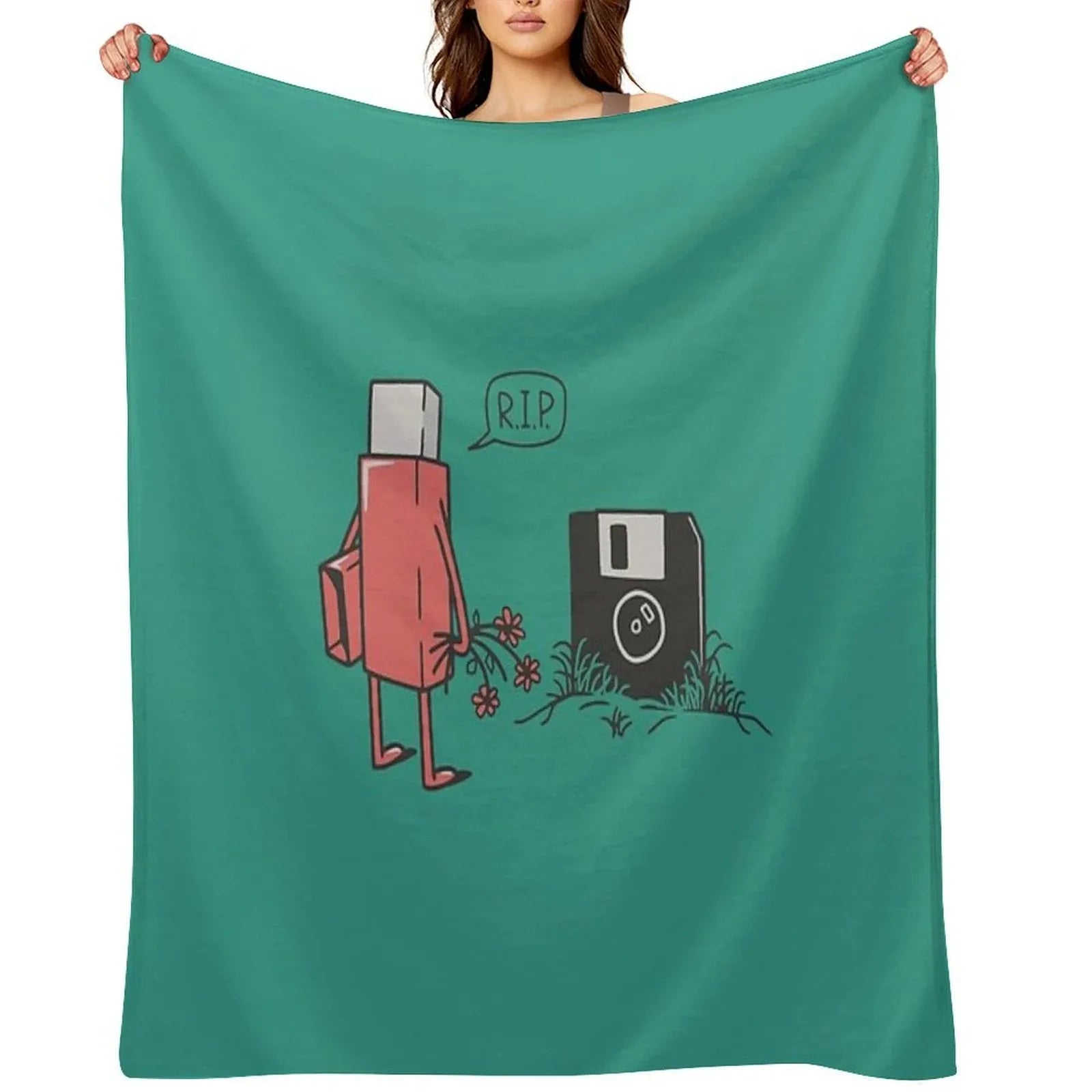 RIP Floppy Throw Blanket