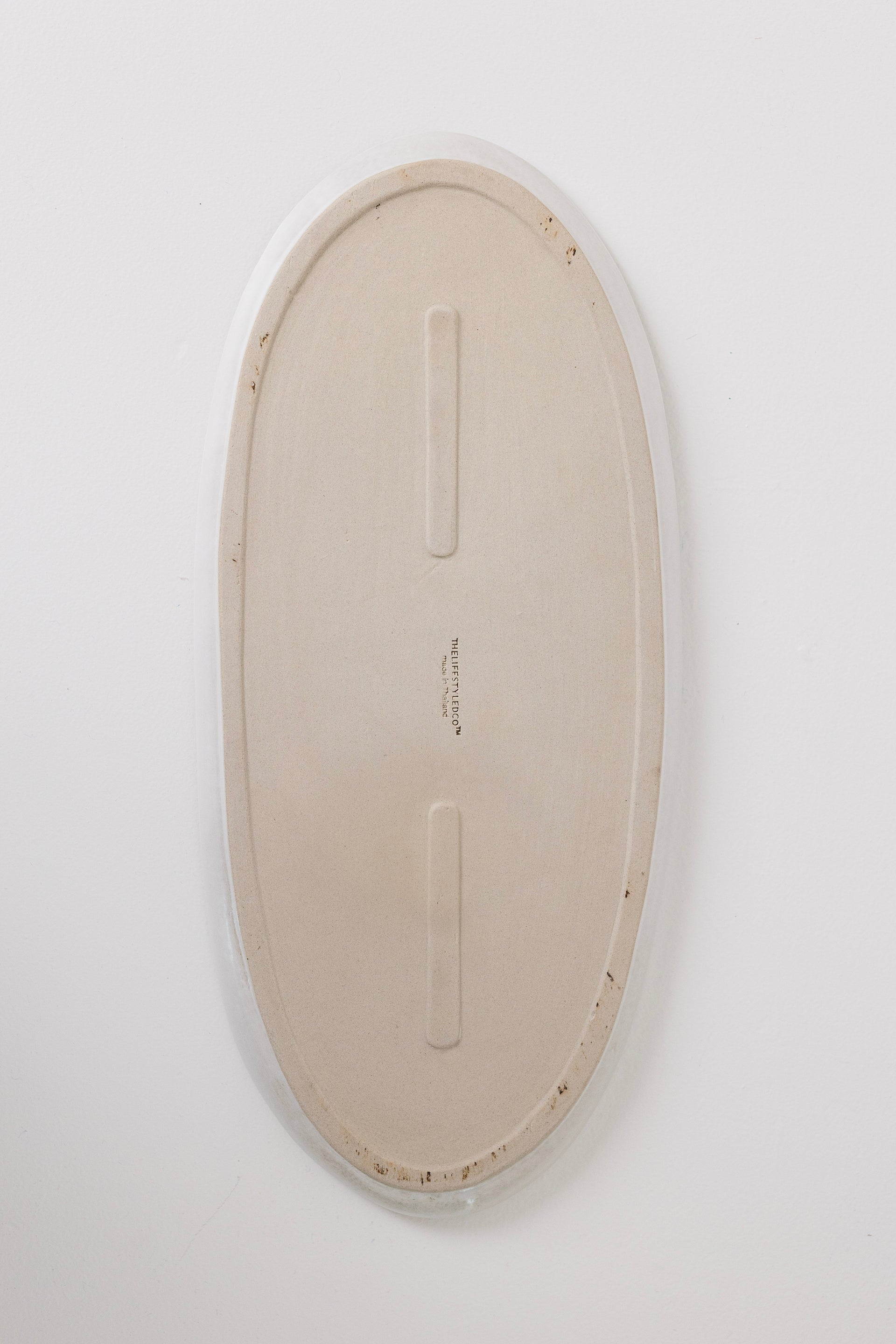 Ines Oval Lipped Serving Plate - Matte White - Set of 2