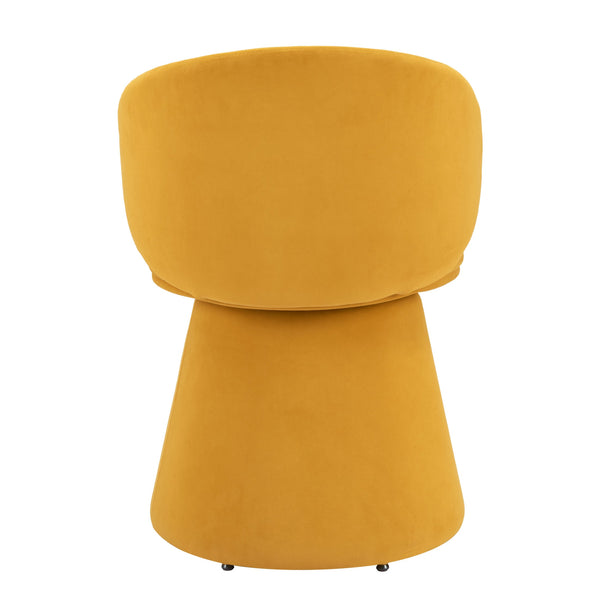 Oblic Swivel Dining Chair Orange