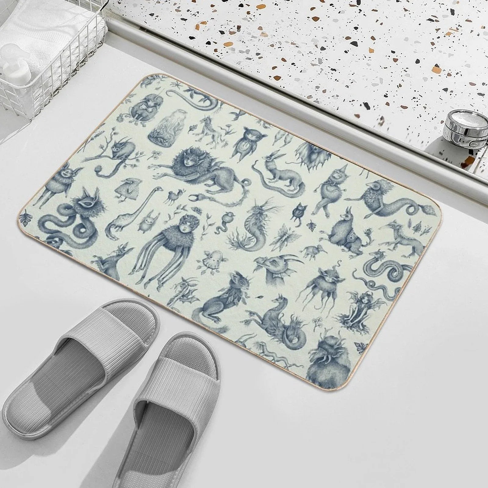 Beings And Creatures  Long-Lasting Bath Mat
