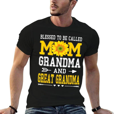 Blessed To Be Called Mom Grandma Great Grandma Mother's Day  Heathered Texture T-Shirt