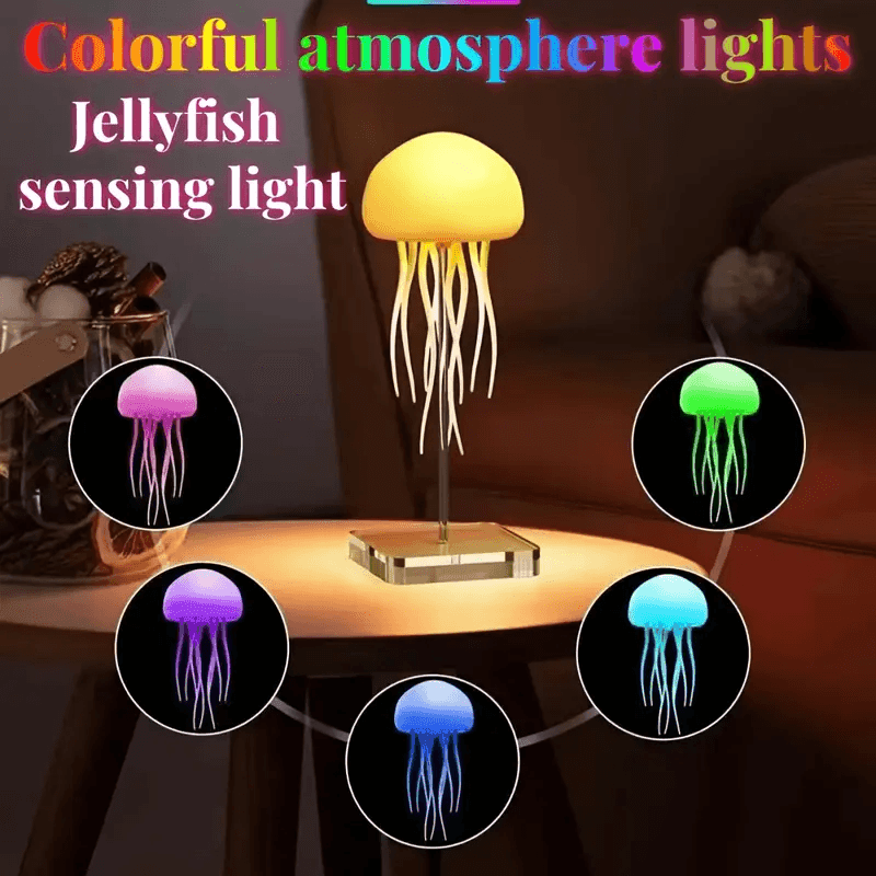 Voice-Controlled Jellyfish Night Light | Ambient LED Mood Lamp for Home Decor