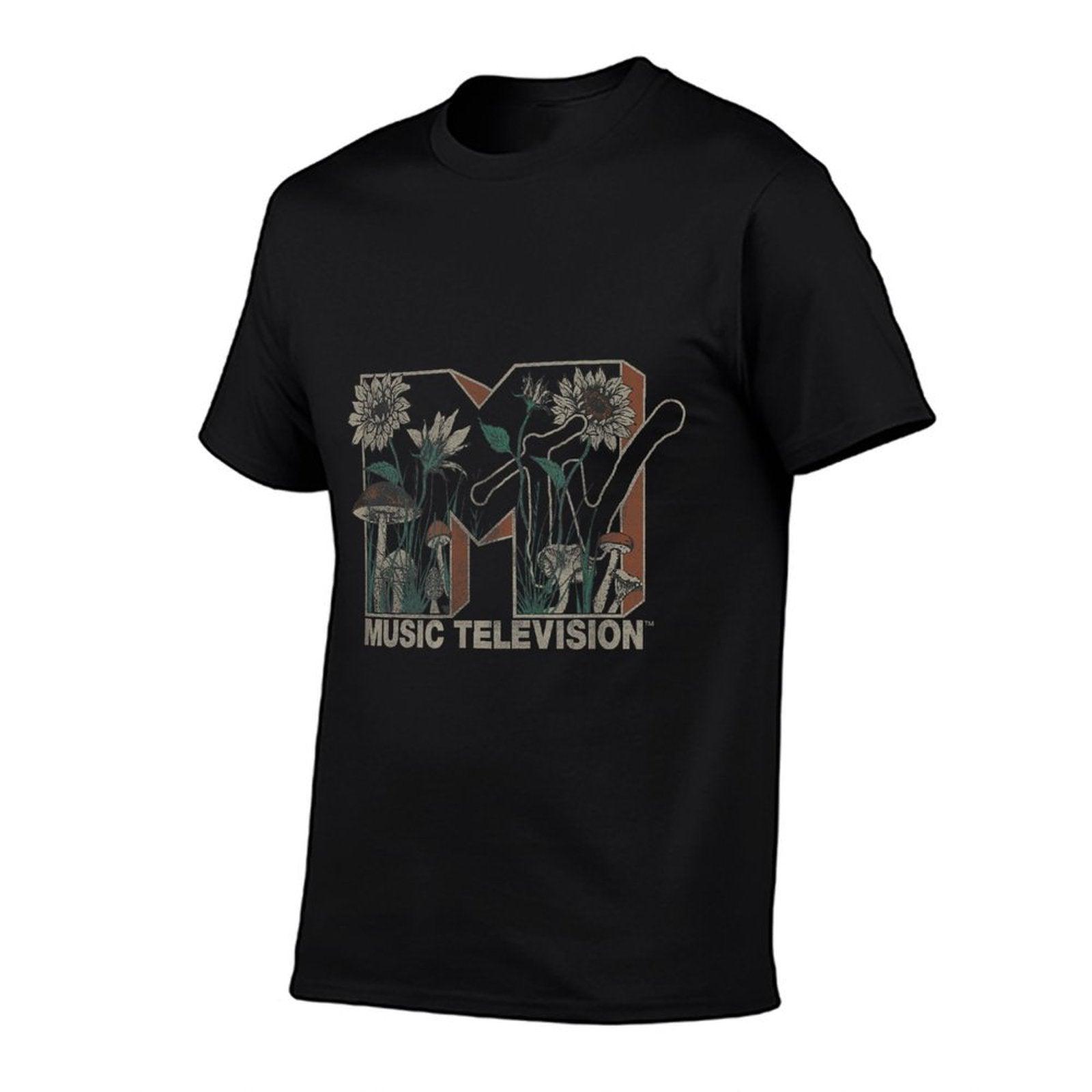 MTV Music Television Wild Flower Mushrooms MTV Logo  Versatile T-Shirt