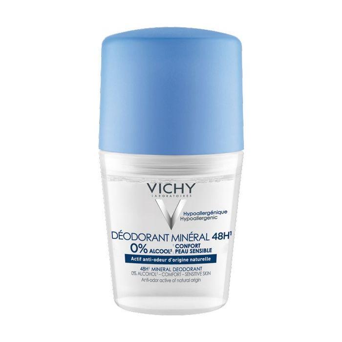 Vichy Deodorant Mineral Roll-on 48 Hour, 1.69 Oz