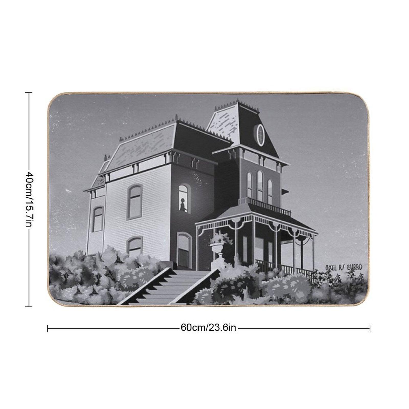 Alfred Hitchcock's Psycho Illustration by Burroi Bath Mat