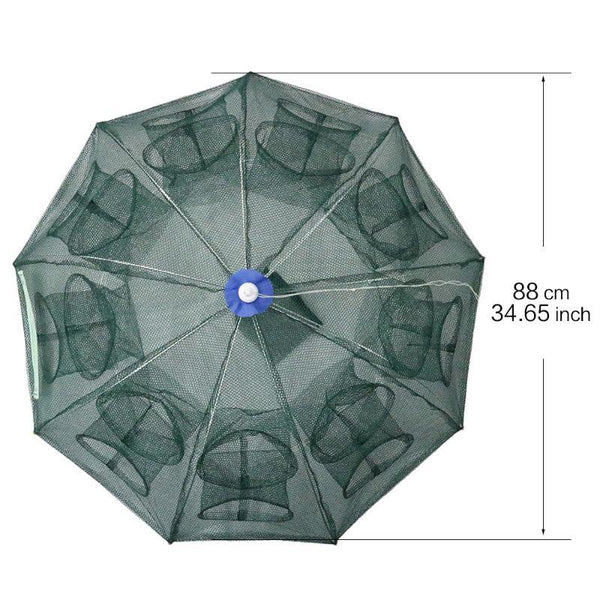 16 Holes Fish Trap Cast Net Cast Folding Fishing Net