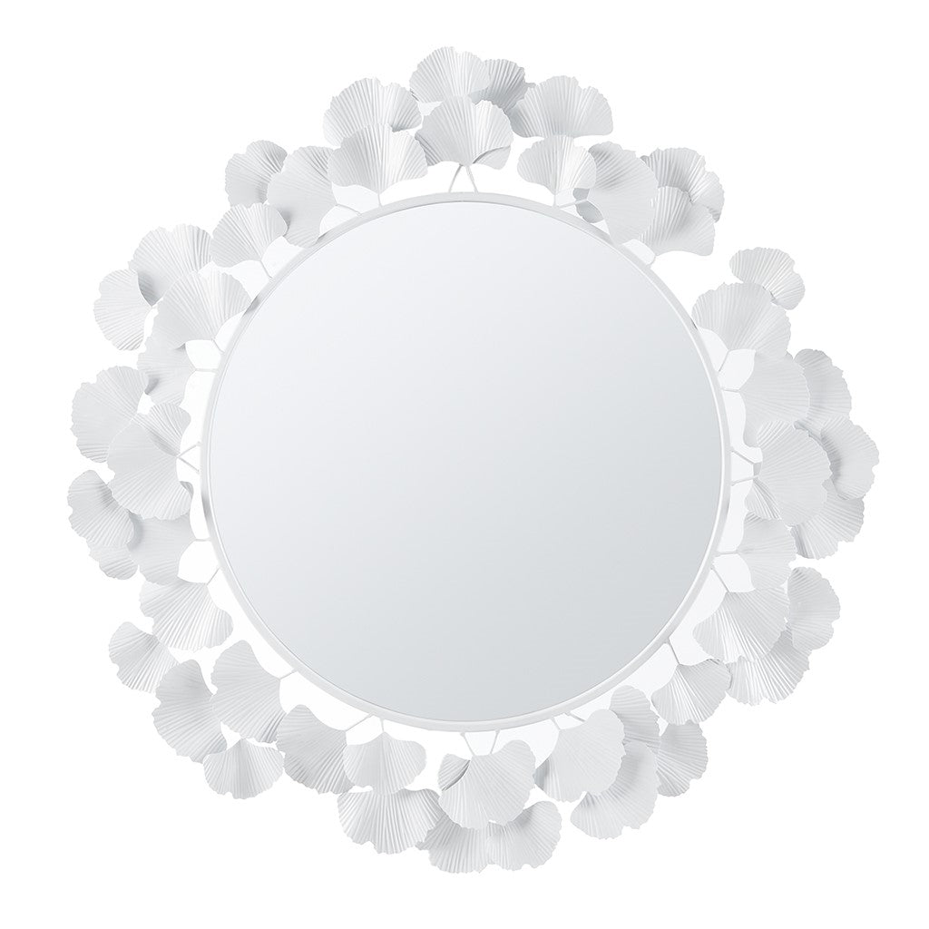 Eden Gingko Leaf Round Wall Mirror 30.5” Martha Stewart