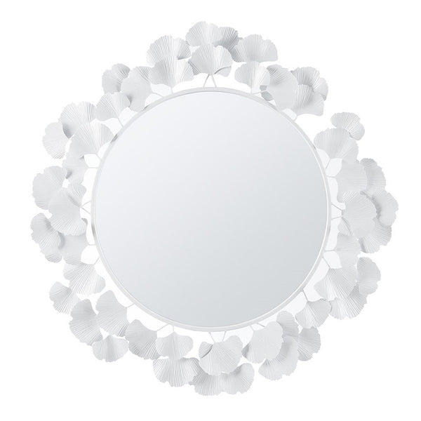 Eden Gingko Leaf Round Wall Mirror 30.5” Martha Stewart