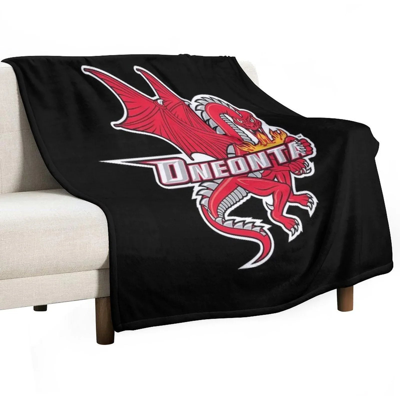 SUNY Oneonta Red Dragons Throw Blanket