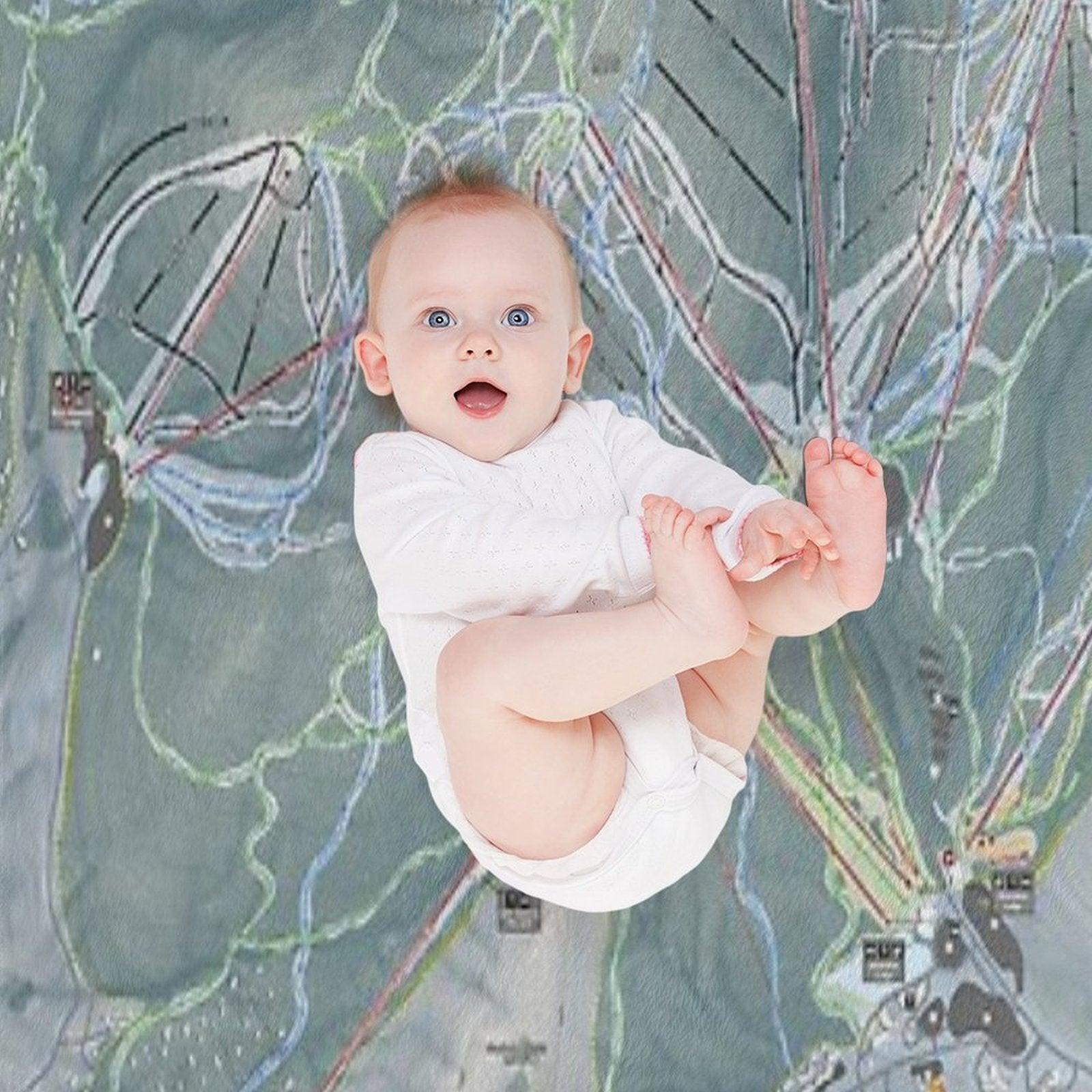 Killington Resort Trail Map Throw Blanket