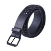 Hollow Rivet Belt PU Waistband Temperament Men And Women - Black