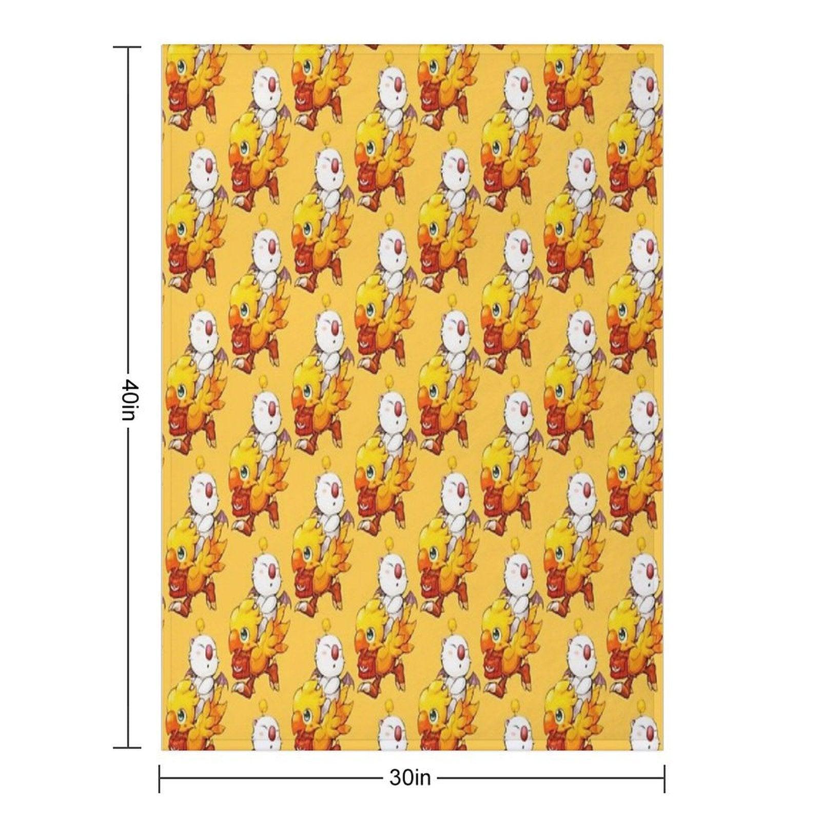 Chocobo & Moogle Final Fantasy Throw Blanket