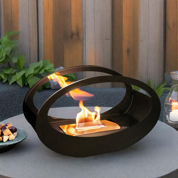 Alcohol fireplace real fire cruise ship oval glass tabletop fireplace metal storm heating wall