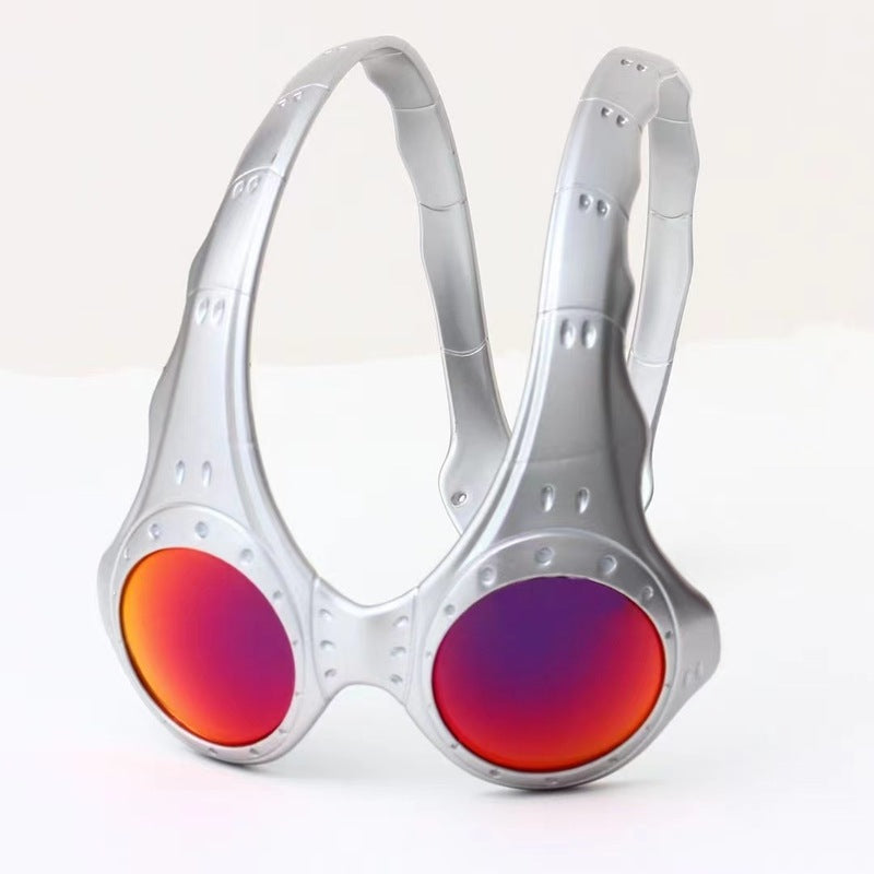Unisex Over - The - Top Sunglasses. Ideal for outdoor cycling and sports. Fashionable retro - style metal - framed glasses.