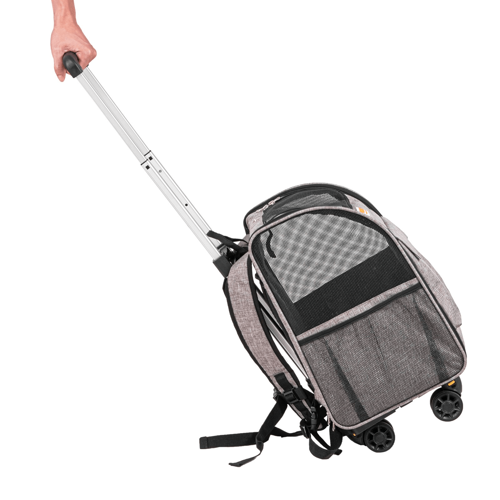 Pet Carrier with Wheels, Rolling Pet Carrier with Telescopic Handle