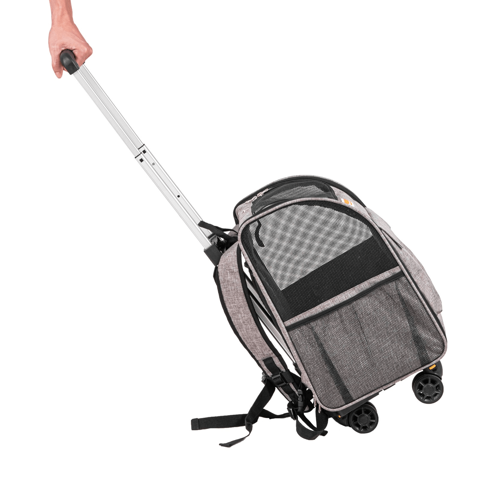 Pet Carrier with Wheels, Rolling Pet Carrier with Telescopic Handle