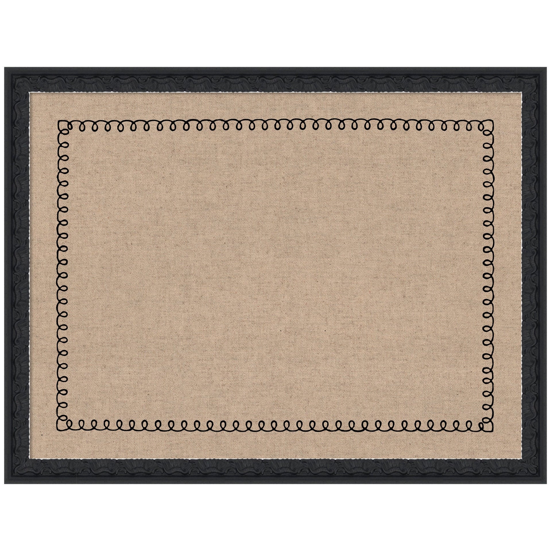 Pinboard Black Scallop Print