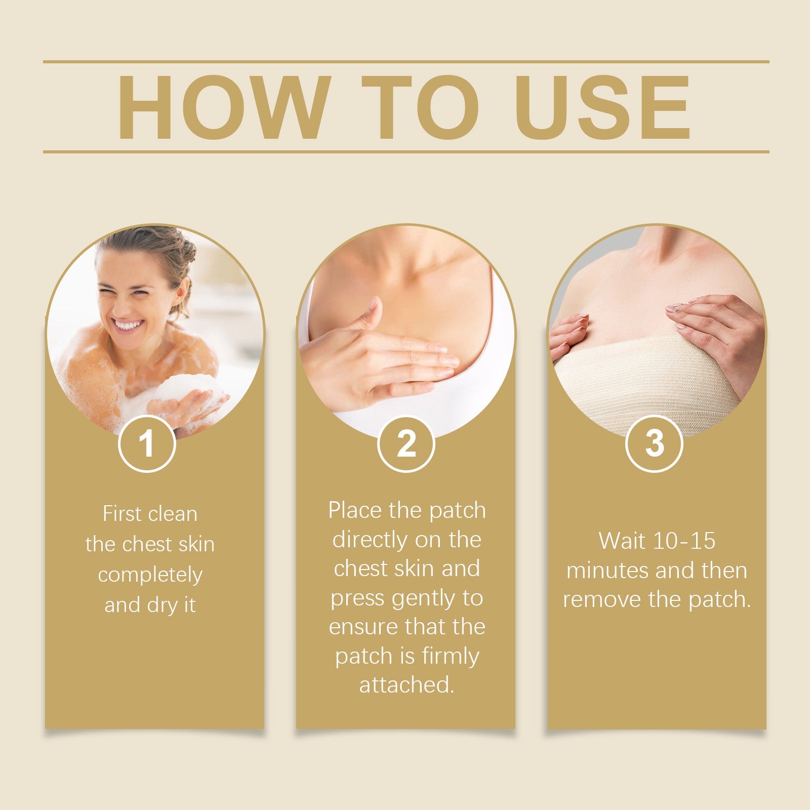 Women's Chest Patch, Women's Chest Patch Nourishing Care Chest Lightweight Breathable Invisible Patch