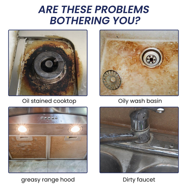 Kitchen Foam Cleaner, Kitchen Stove Range Hood Stain Removal Heavy Oil Foam Cleaner