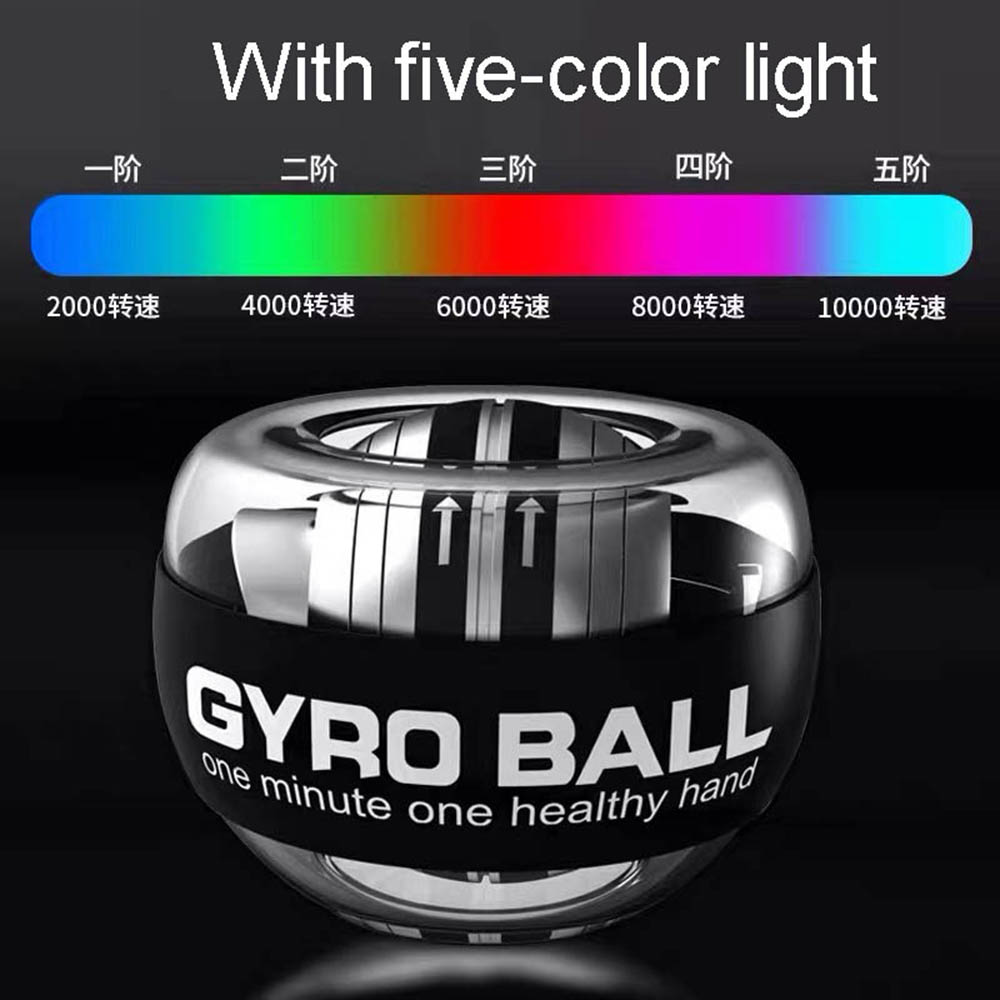 LED Wrist Power Hand Ball Self-starting Powerball With Counter Arm Hand Muscle Force Trainer  Exercise Equipment Strengthener