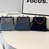 Small handbag women's handbag handmade denim splicing hand-held crossbody bag single shoulder bag small shoulder bag