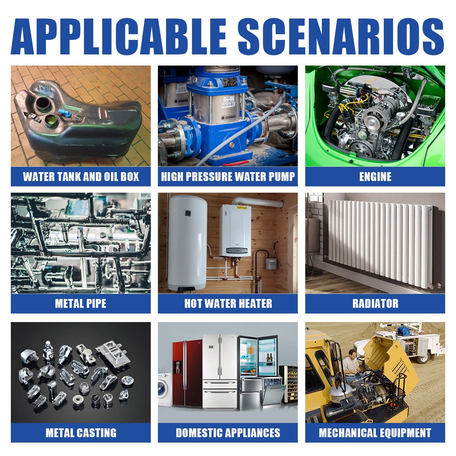 Metal Repair Glue, Crack Filling And Leak Plugging Quick Dry Crack High Temperature Welding Metal Repair Agent