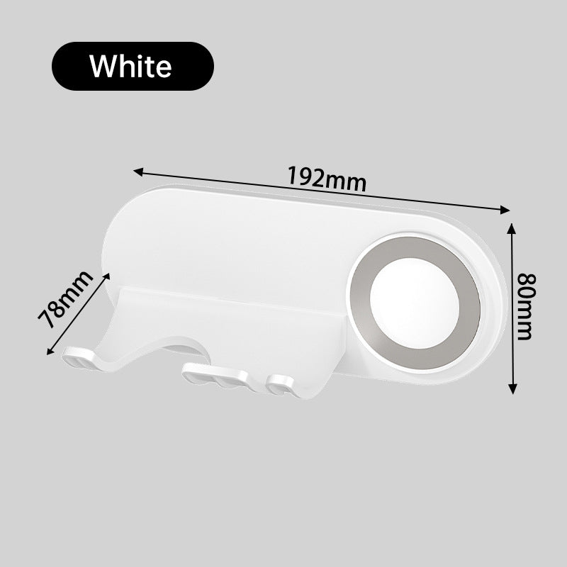 No - drill Magnetic Hair Dryer Wall Mount. Synthetic plastic, for Dyson/Leihen/Kexi. Colors: gray & white