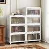 33 Gal 3-Pack Stackable Plastic Storage Bins with Lid for Bedroom Living Room-White