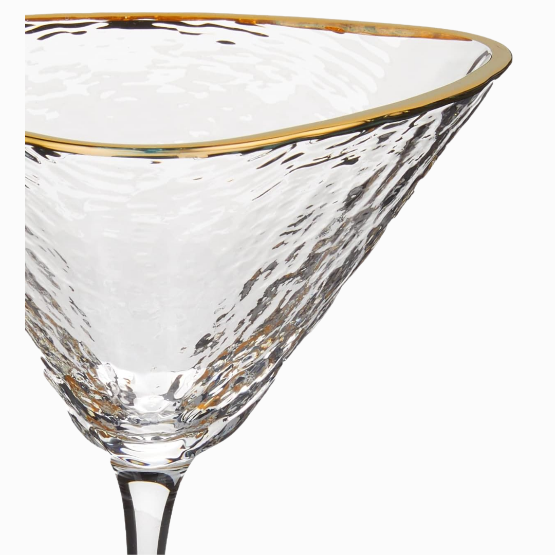 Clear Hammered Martini & Cocktail Glasses Sister.ly Drinkware