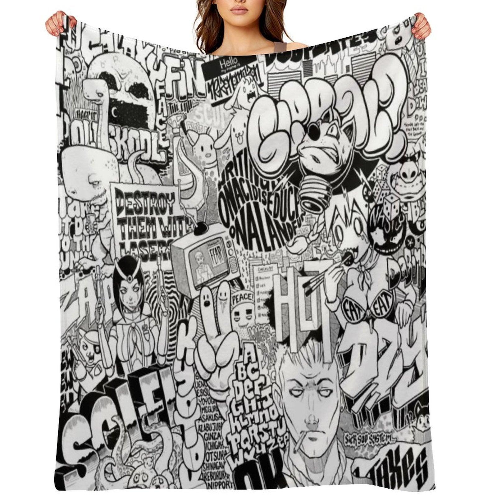 DzyMess No.9 Death & Taxes Throw Blanket