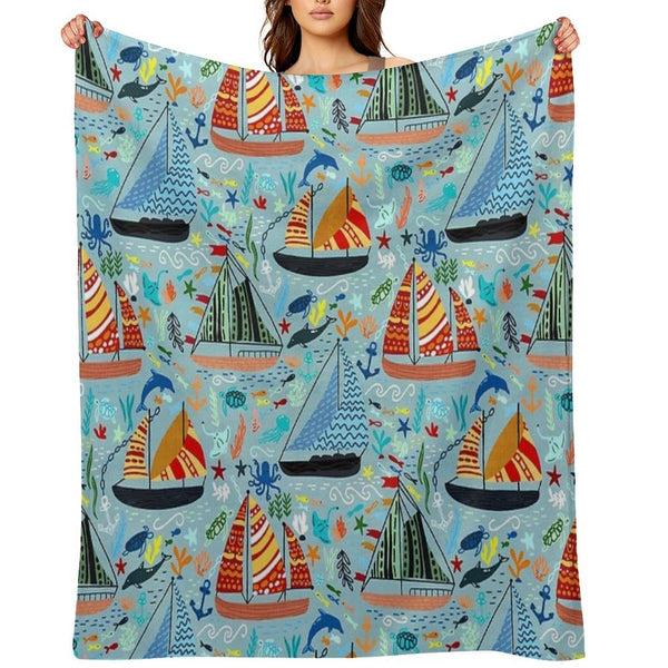 Show Boats Shrink-resistant Throw Blanket