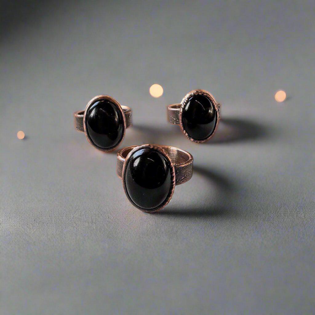 Black Onyx Ring - Grounded Strength for Bold Souls | By Blackbird & Sage