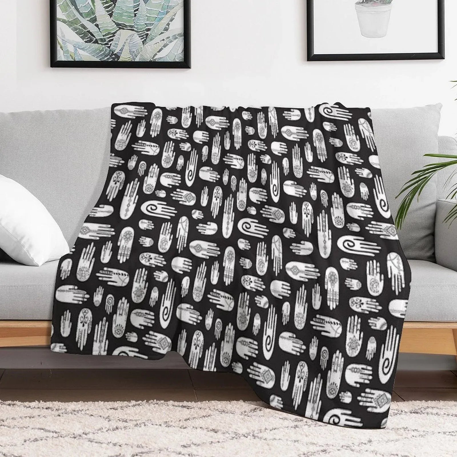 Boho Hands Throw Blanket