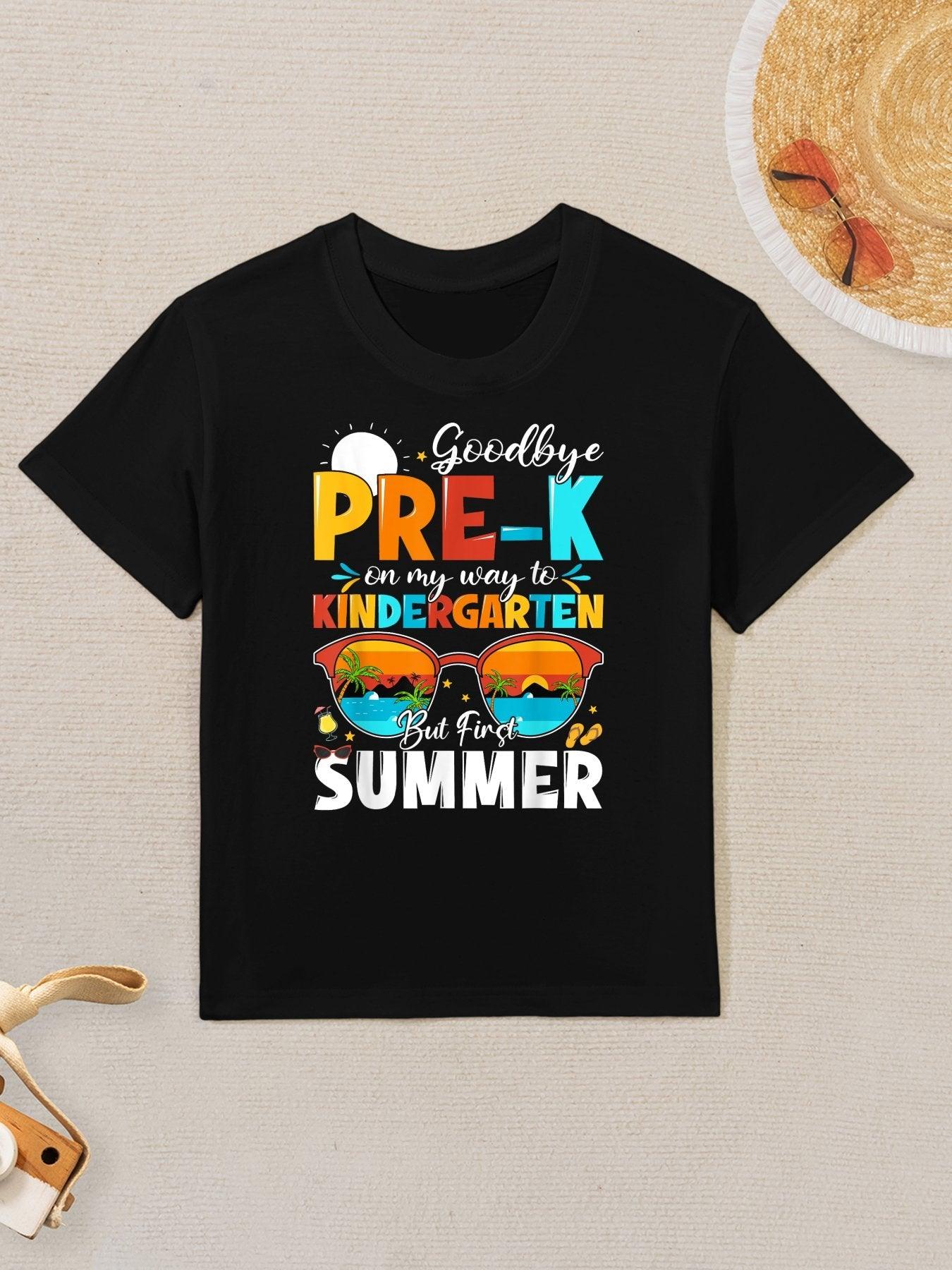 Goodbye Pre-k Graduation To Kindergarten Hello Summer Kids Kids T-Shirt