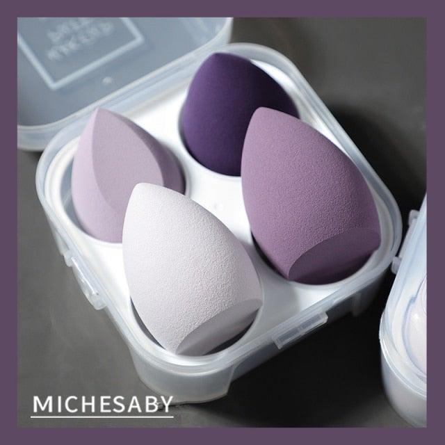 3/4 Piece Set Of Makeup Sponge Healthy Latex Soft Sponge Wet And Dry Set Beauty Makeup Tool Colorful Makeup Sponges Set For Womens