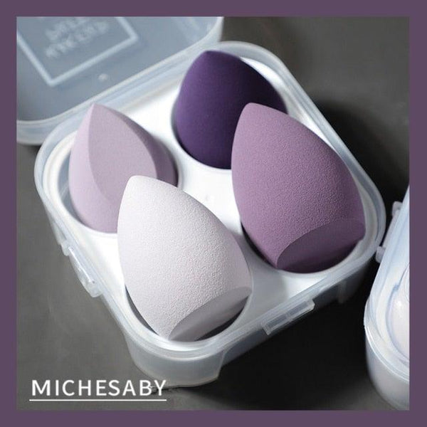 3/4 Piece Set Of Makeup Sponge Healthy Latex Soft Sponge Wet And Dry Set Beauty Makeup Tool Colorful Makeup Sponges Set For Womens