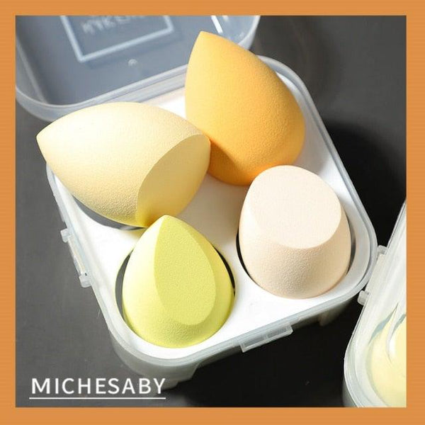 3/4 Piece Set Of Makeup Sponge Healthy Latex Soft Sponge Wet And Dry Set Beauty Makeup Tool Colorful Makeup Sponges Set For Womens