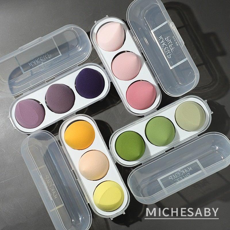 3/4 Piece Set Of Makeup Sponge Healthy Latex Soft Sponge Wet And Dry Set Beauty Makeup Tool Colorful Makeup Sponges Set For Womens