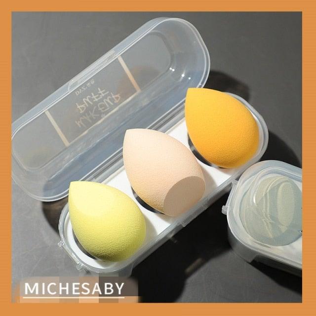3/4 Piece Set Of Makeup Sponge Healthy Latex Soft Sponge Wet And Dry Set Beauty Makeup Tool Colorful Makeup Sponges Set For Womens