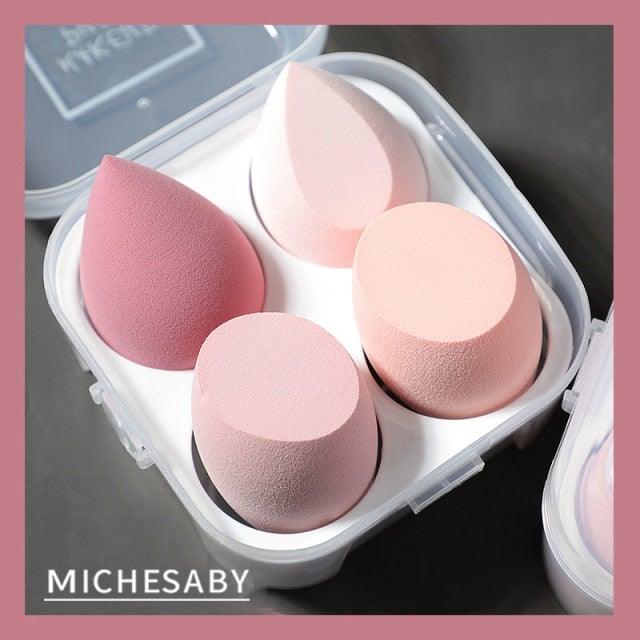 3/4 Piece Set Of Makeup Sponge Healthy Latex Soft Sponge Wet And Dry Set Beauty Makeup Tool Colorful Makeup Sponges Set For Womens