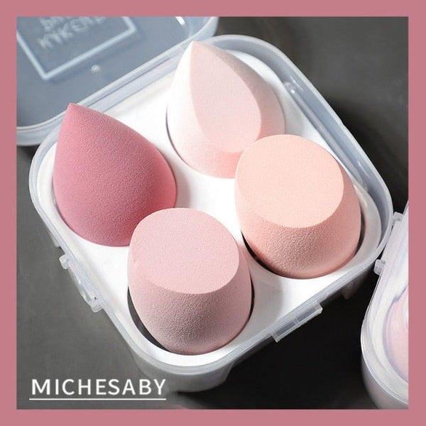 3/4 Piece Set Of Makeup Sponge Healthy Latex Soft Sponge Wet And Dry Set Beauty Makeup Tool Colorful Makeup Sponges Set For Womens
