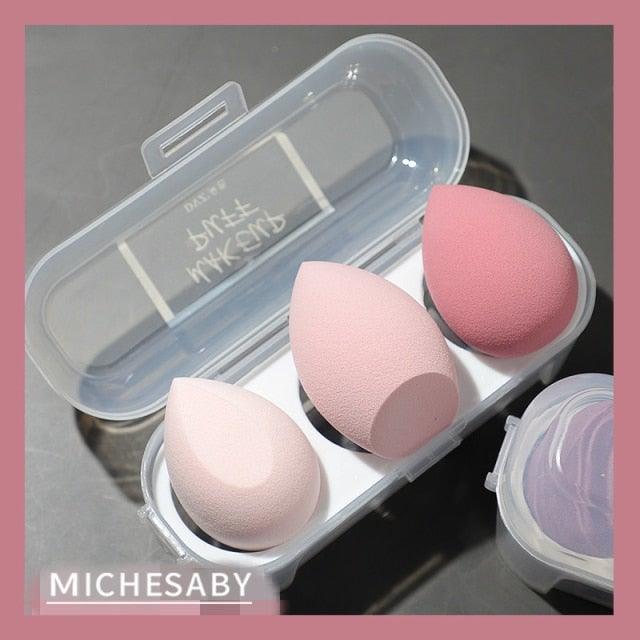 3/4 Piece Set Of Makeup Sponge Healthy Latex Soft Sponge Wet And Dry Set Beauty Makeup Tool Colorful Makeup Sponges Set For Womens