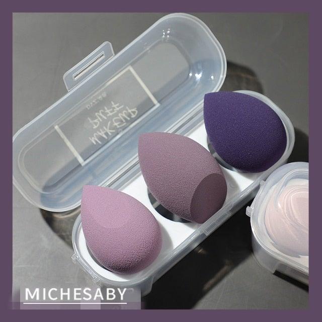 3/4 Piece Set Of Makeup Sponge Healthy Latex Soft Sponge Wet And Dry Set Beauty Makeup Tool Colorful Makeup Sponges Set For Womens