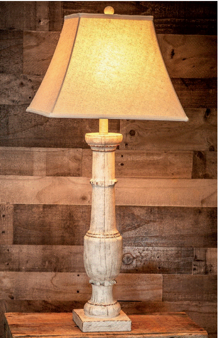 34.5”H White Rustic Balustrade Table Lamps CL757530wh