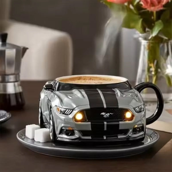 Car-Shaped Stainless Steel Coffee Mug – Handmade, Durable, Novelty Office Cup, Ideal Gift for Car Fans