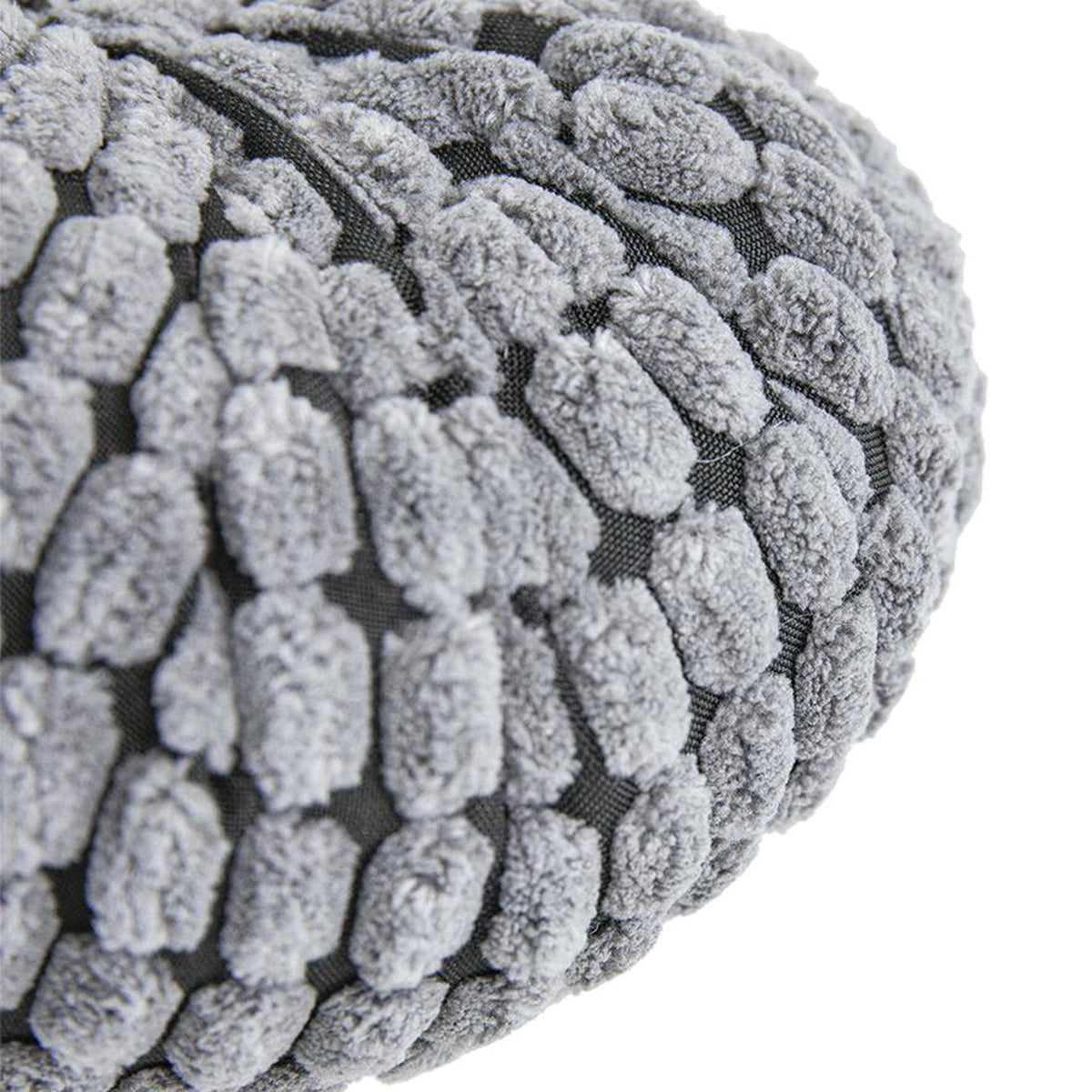 Set of 3 Gray Fabric Decorative Pumpkins
