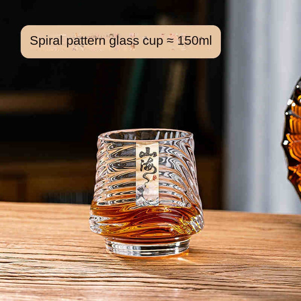 Shanhai glass whiskey cup personalized niche home wine cup mini wine glass beer cup