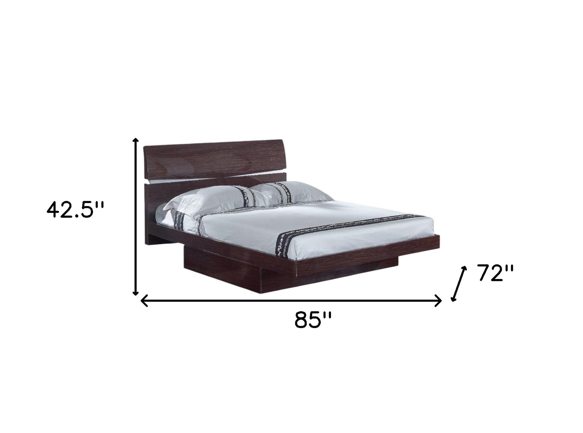 Four Piece Wood Brown Solid Wood Bedroom Set With Mirror