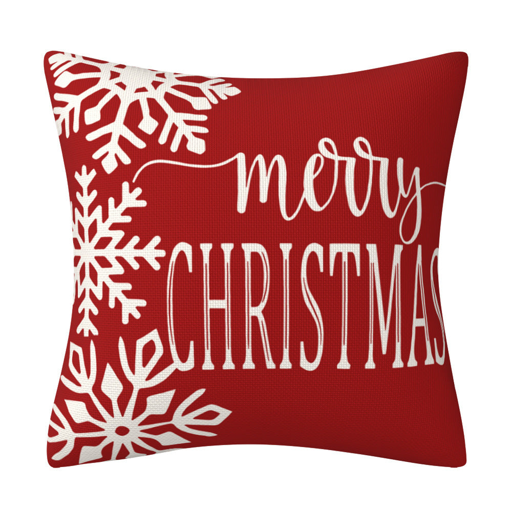 Christmas Snowman Pillow Cover, Big Red Snowman Printed Cushion Cover, Decorative Sofa Cover, Home Furnishings