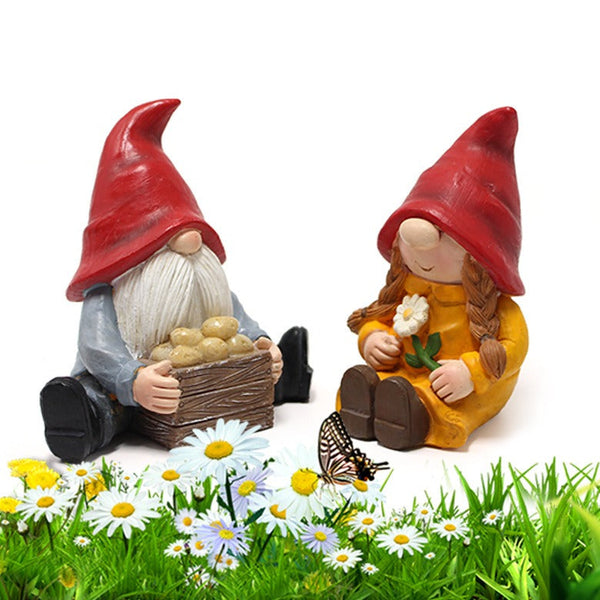 Resin Couple Dwarf Decoration Creative Courtyard Garden Elf Dwarf